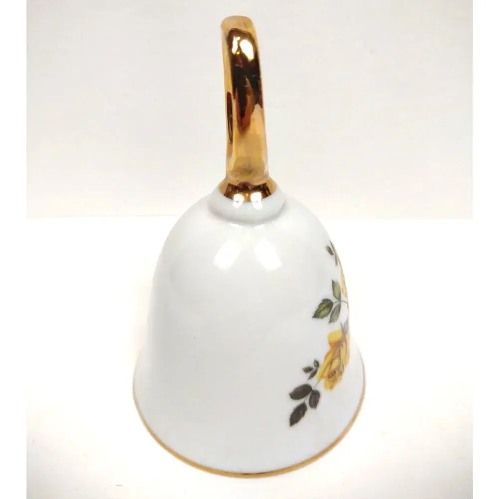 Vintage Bell 1978 American Treasury American Beauty Yellow Rose Bell No 3608